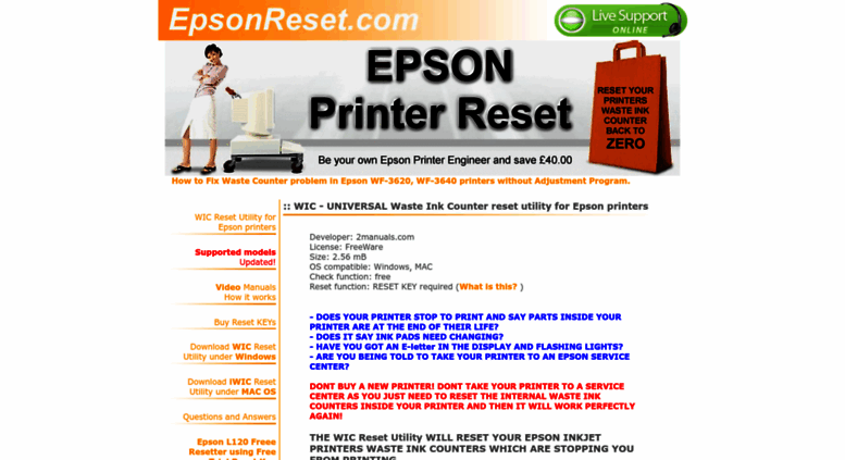 epson wic reset utility