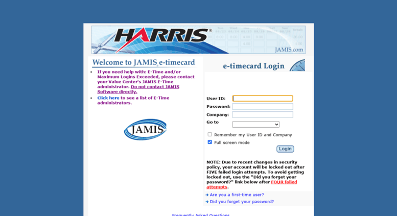 Access JAMIS Software Corporation JAMIS e
