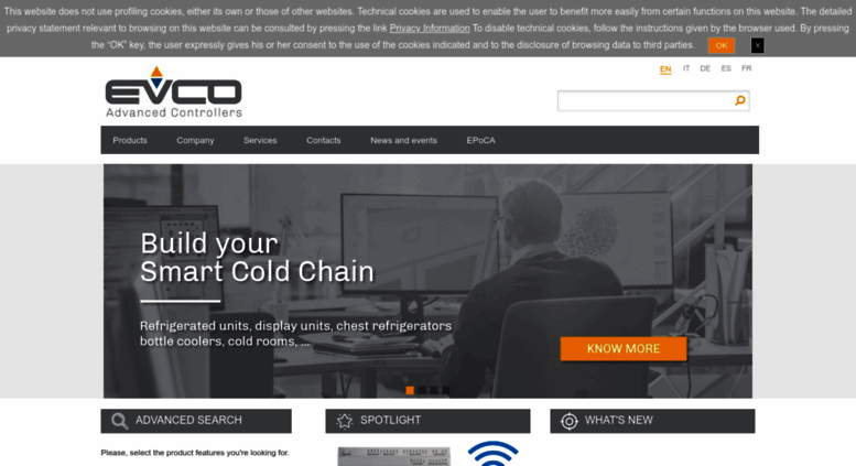 Access evco.it. EVCO - Advanced Controllers