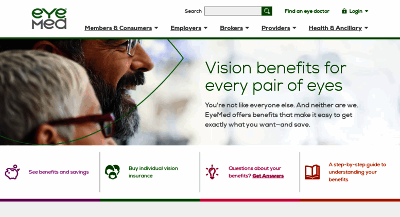 Access eyemed.com. EyeMed Vision Benefits