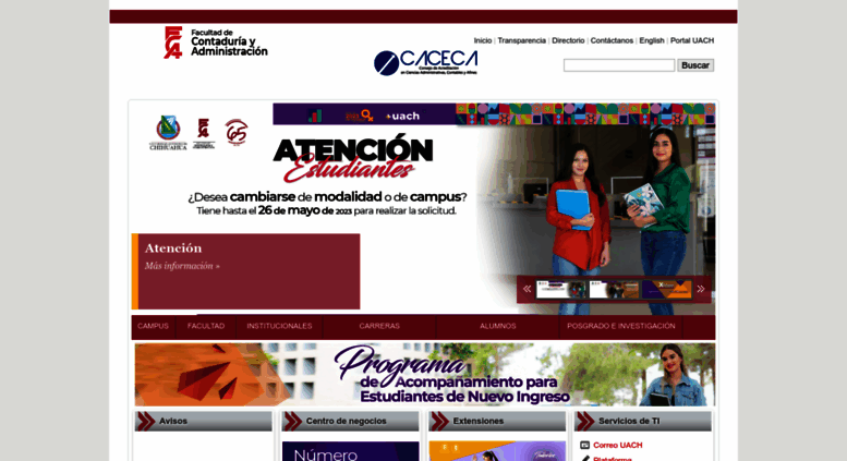 Access fca.uach.mx. Facultad de Contaduría y Administración de la ...