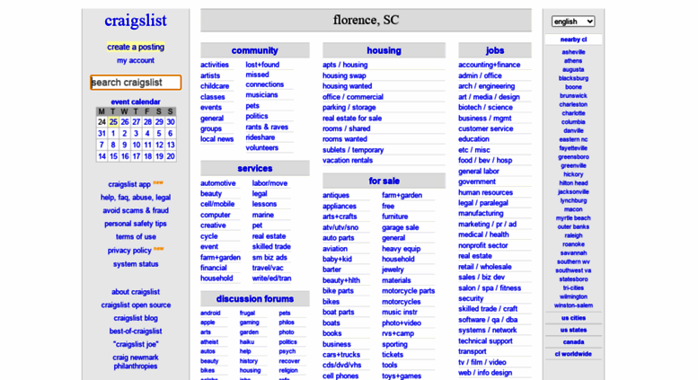 Access Florencesc Craigslist Org Craigslist Florence Sc Jobs