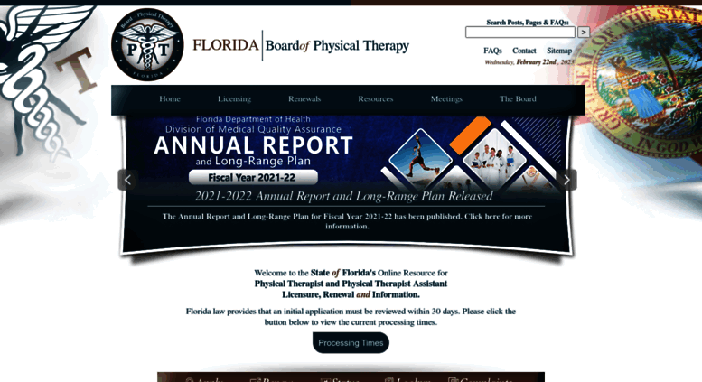 Access Floridasphysicaltherapy Gov Florida Board Of Physical Therapy   Floridasphysicaltherapy.gov 