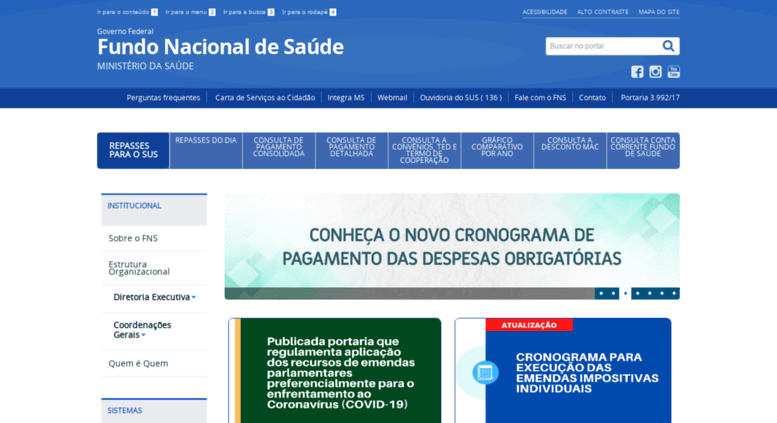 Access fns2.saude.gov.br. Fundo Nacional de Saúde