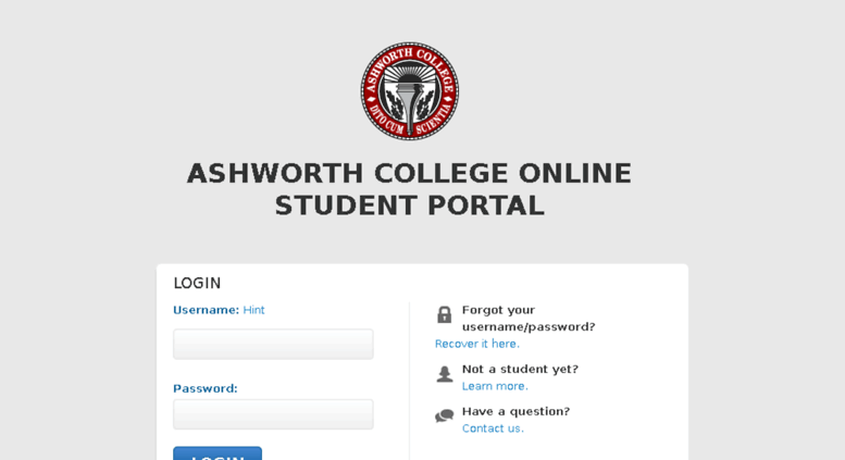 Welcome To Ashworth College Online