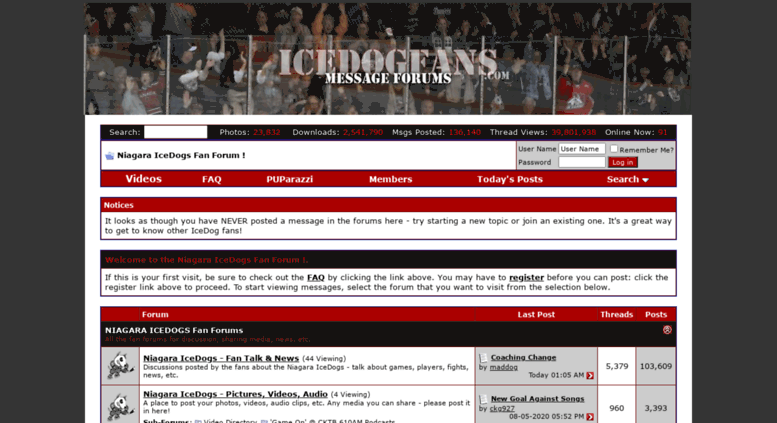 Access Forum Icedogfans Com Niagara Icedogs Fan Forum Powered - 