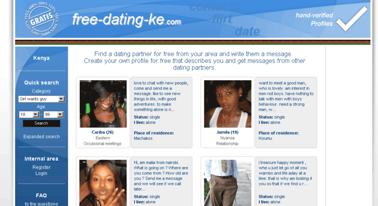 Online gratis dating i Kenya
