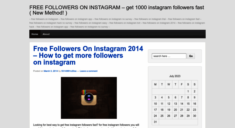 freefollowersoninstagram1000 wordpress !   com screenshot - easy free instagram followers no survey