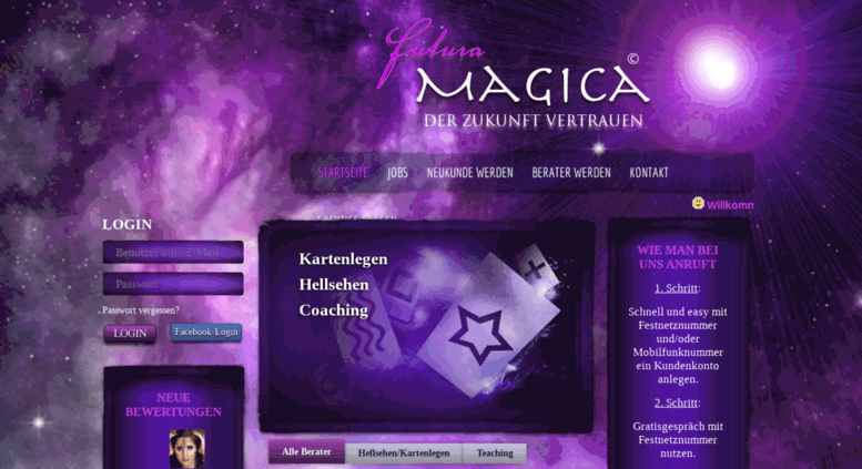 Access Futura Magica Com Astroportal Futura Magica Kartenlegen Am Telefon Hellsehen Hilfe Bei Liebeskummer