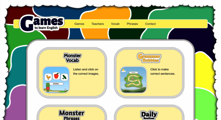 kindergarten online english games