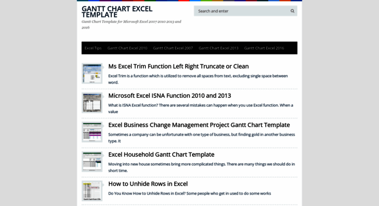 Excel Gantt Chart Template 2013