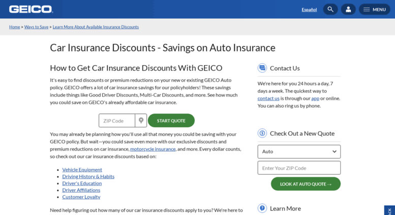 Access geicoprivileges.com. Car Insurance Discounts - Savings on Auto ...