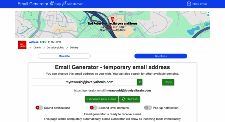 fake generator mail