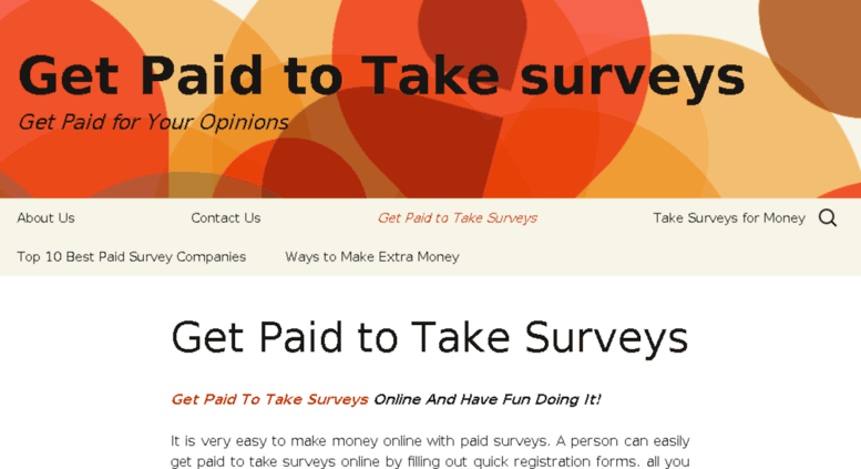Access Get Paid To Take Surveys Com Get Paid To Take Surveys - 