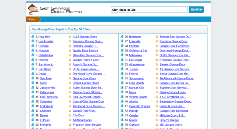 Access Getgaragedoorrepair Com Garage Door Repair Directory In