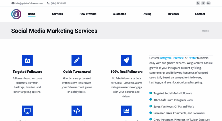 getplusfollowers com screenshot - competitor instagram follower targeting