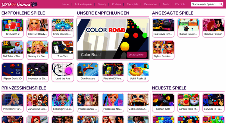 Access girlsgogames.de. Mädchenspiele – kostenlose Onlinespiele ...