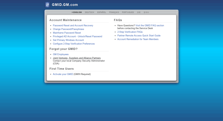Access gmid.gm.com. General Motors Access gmid.gm.com. General Motors