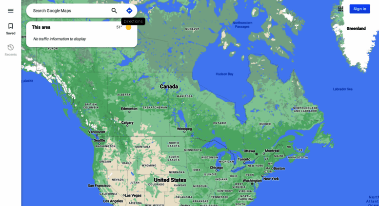 Access googlemaps.ca. Google Maps