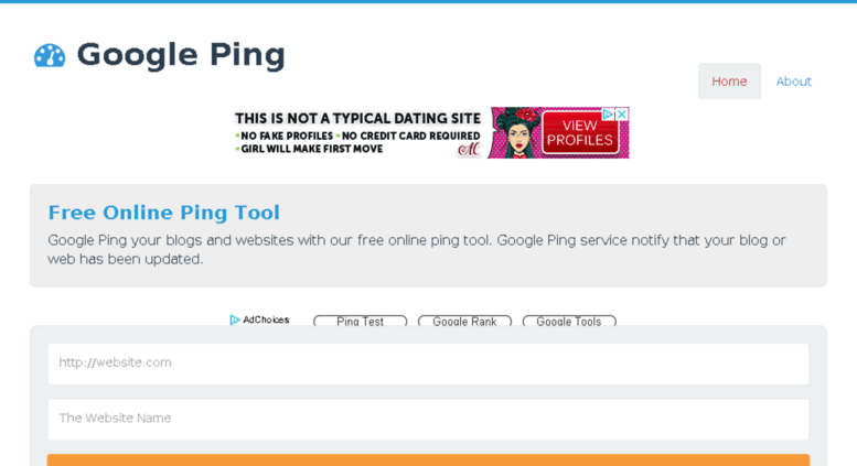 Online ping tool