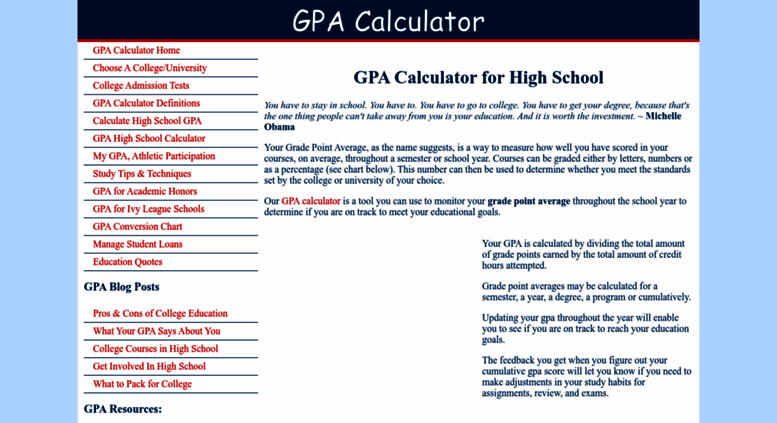 Access gpacalculator.org. GPA Calculator, Calculate Your ...