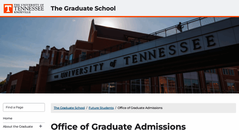 Access Graduateadmissions Utk Edu Office Of Graduate Admissions