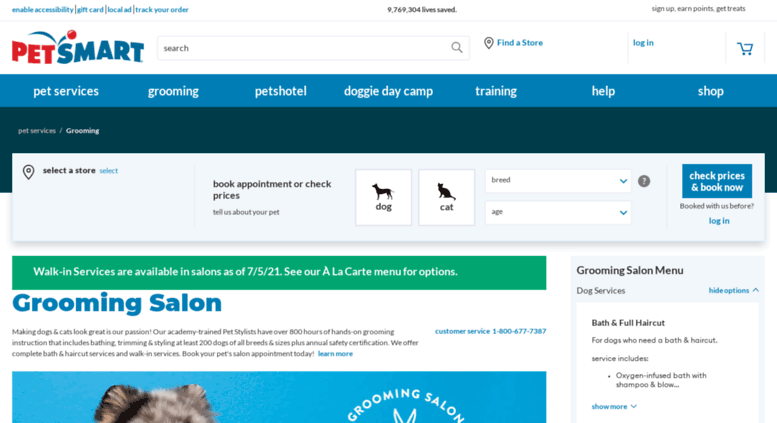 petsmart grooming prices