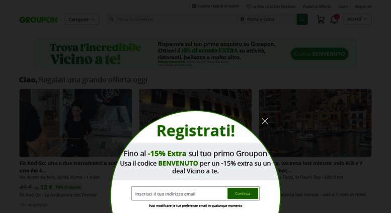 Offerte su groupon