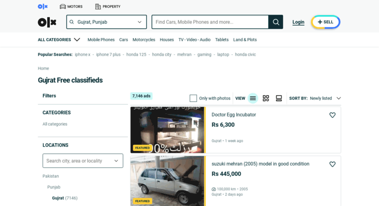 Access Gujrat Olx Com Pk Free Classifieds In Gujrat Classified