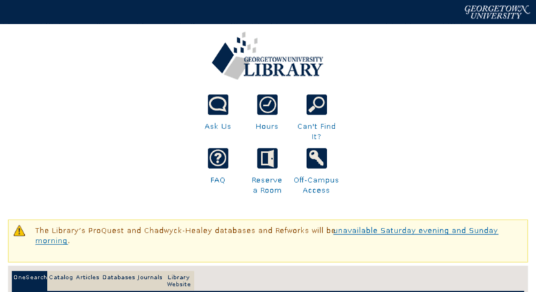 Access Gulib Georgetown Edu Georgetown University Library