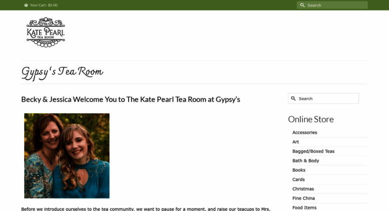 Access Gypsystearoom Com The Kate Pearl Tea Room At Gypsy S