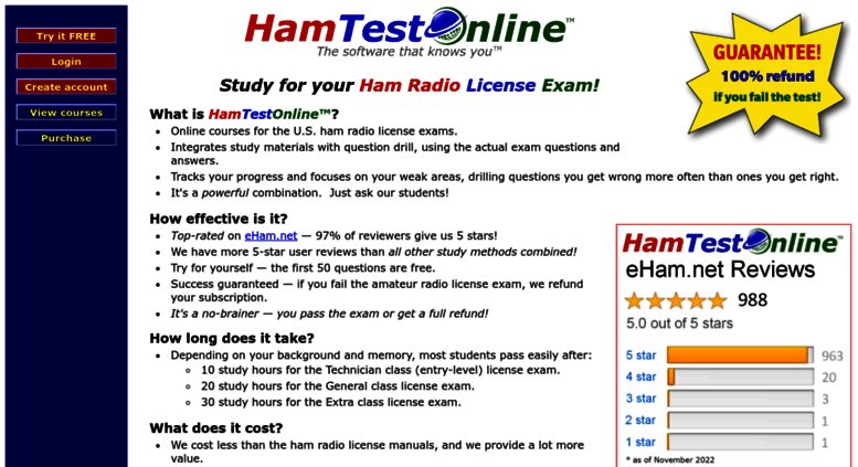 Access hamtestonline.com. HamTestOnline - Ham Radio Exam ...