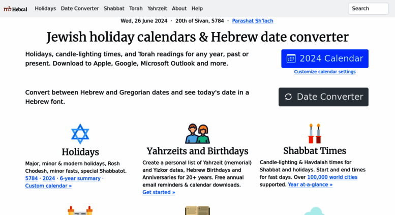 2018 hebcal for outlook and mac