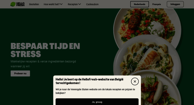 access hellofresh.be. gezonde recepten & ingrediënten thuisbezorgd