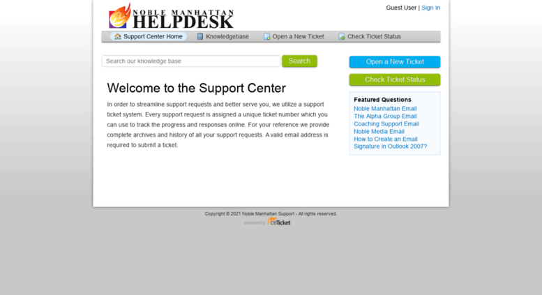Access Helpdesk Noble Manhattan Com Noble Manhattan Support