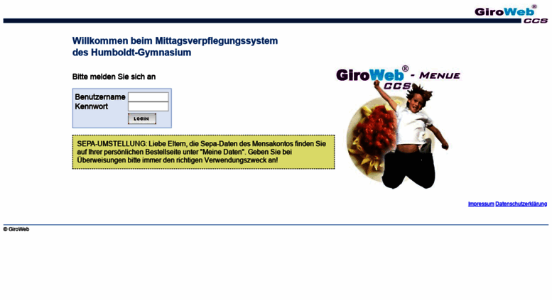 Access hg-gf.giro-web.de. GiroWeb - Administration