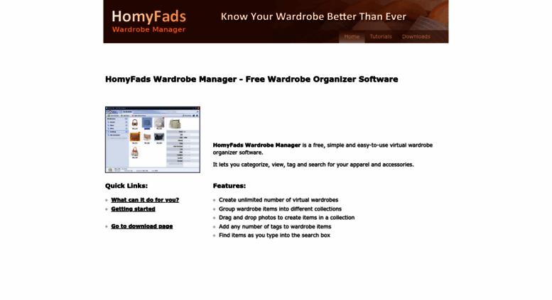 homyfads wardrobe manager