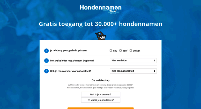 access hondennamen. hondennamen - naam voor je hond een reu of