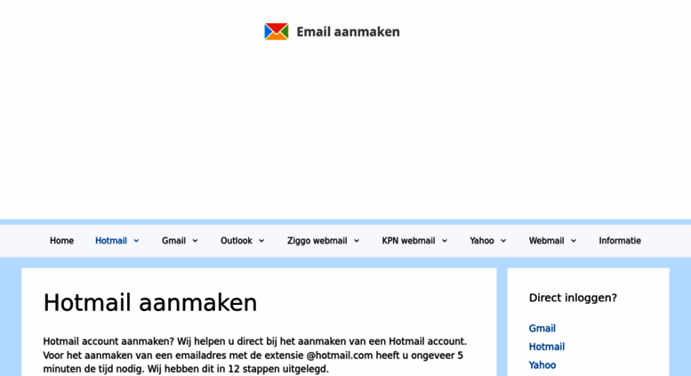 Email aanmaken hotmail