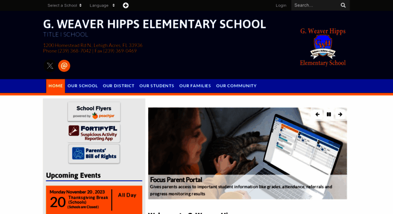 Access hpe leeschools net Home G Weaver Hipps Elementary School