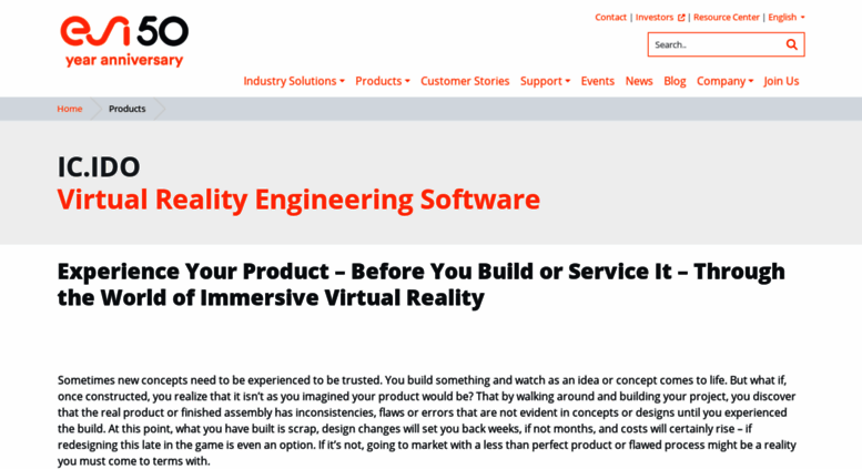 Access icido.com. IC.IDO by ESI Group | IC.IDO, leading Virtual Reality