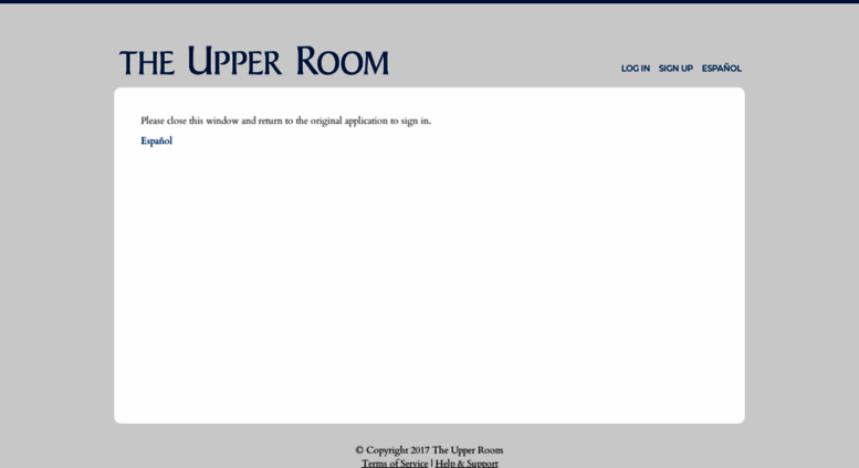 Access Identity Upperroom Org Upper Room Log In Or Sign Up