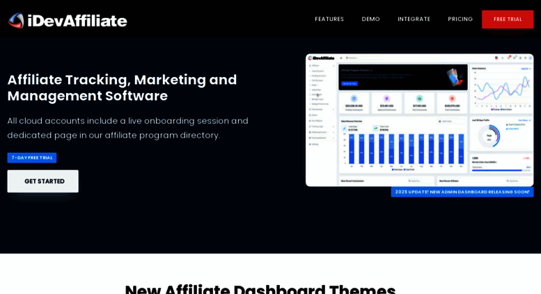 Affiliate program software tracking