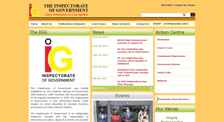 Access igg.go.ug. The Inspectorate of Government | Zero Tolerance to ...