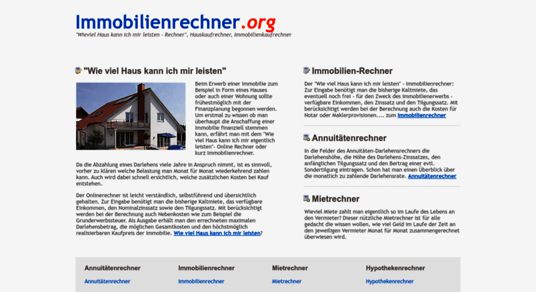 Access Immobilienrechner Org Immobilienrechner Wie Viel Haus Kann Ich Mir Leisten Online Rechner