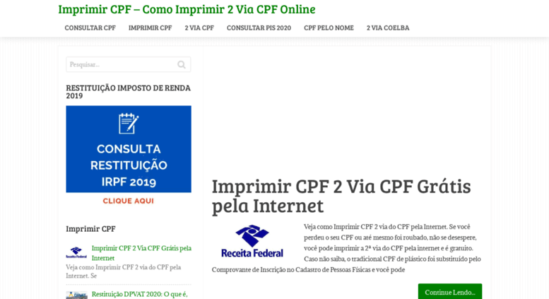 Access Imprimircpfcom Imprimir Cpf Como Imprimir 2 Via