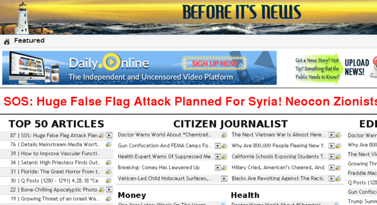 Access in-1966.beforeitsnews.com. Before It's News | Featured | True