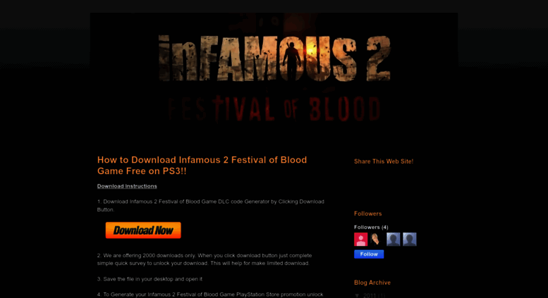 free download infamous blood festival free download infamous blood festival