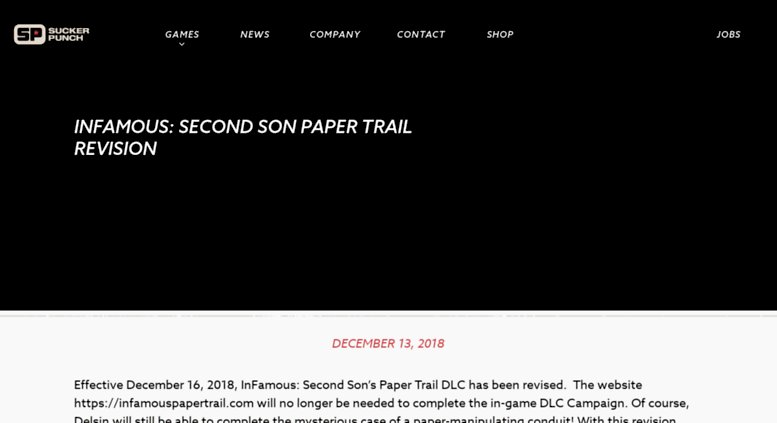 infamous second son paper trail arg sites not working