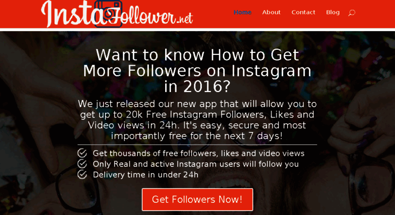 instafollower net screenshot - how to get free instagram followers and likes fast